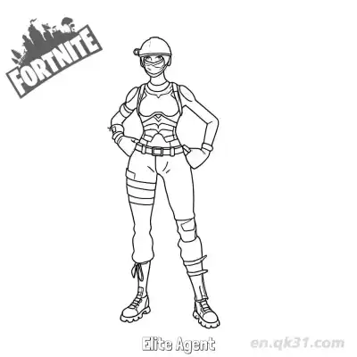Free printable Elite Agent 01 Coloring Page - Free PDF Printable Fortnite Coloring Sheets coloring page